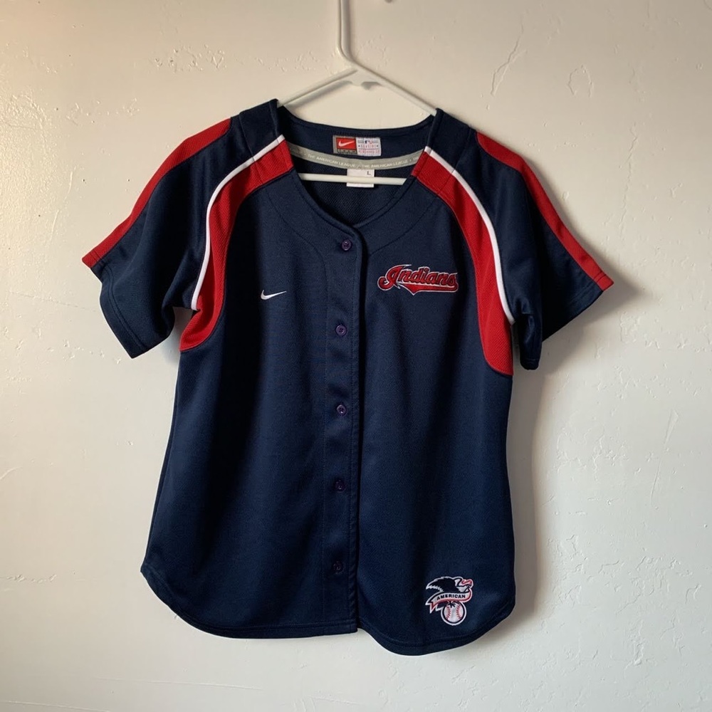 Nike Team Cleveland Indians Baseball Jersey - Picture 1 of 4